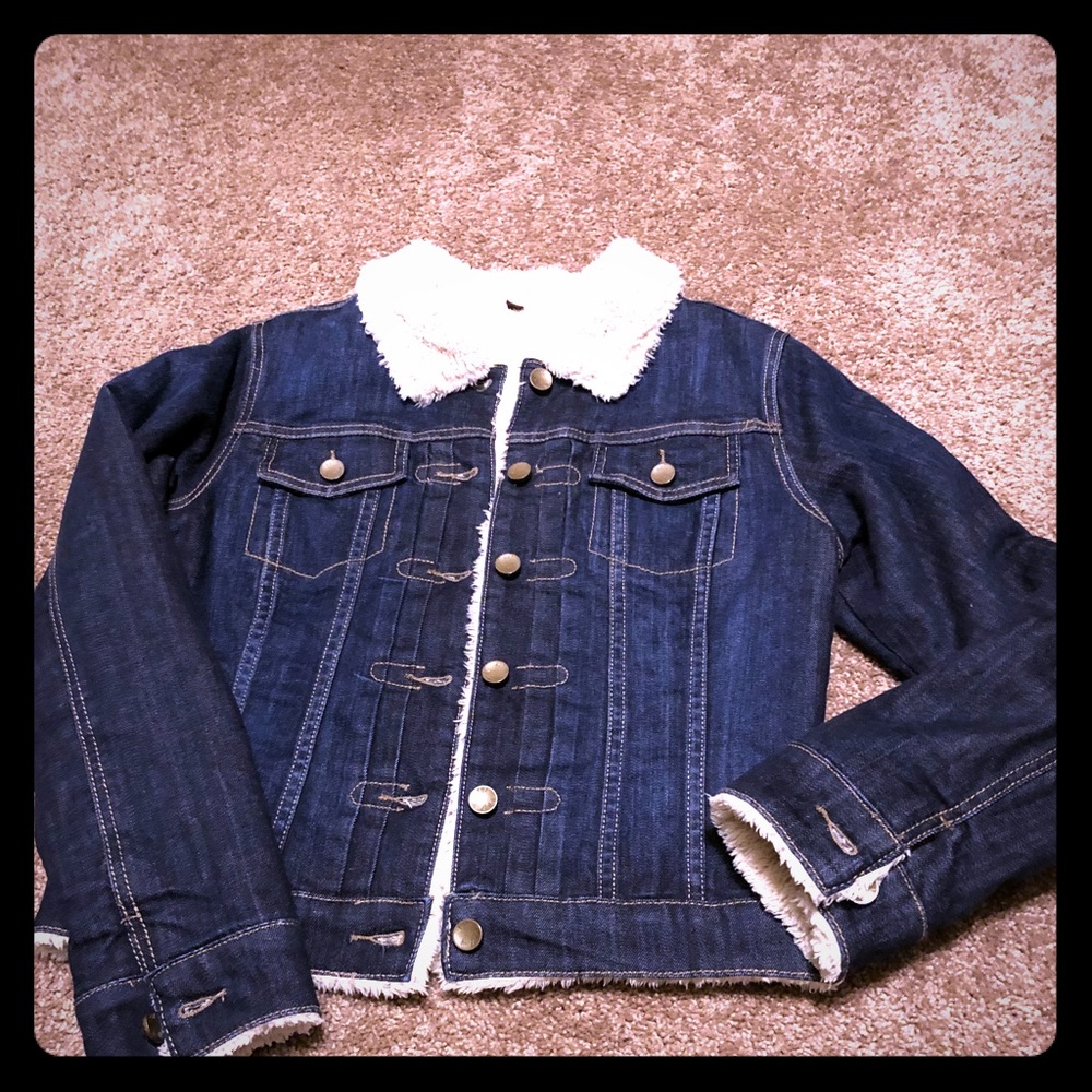 Kut from the Kluth soft, furry lined denim jacket